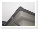 Dachüberstand mit Weißen PVC Profilen Dachüberstand mit Weißen PVC Profilen